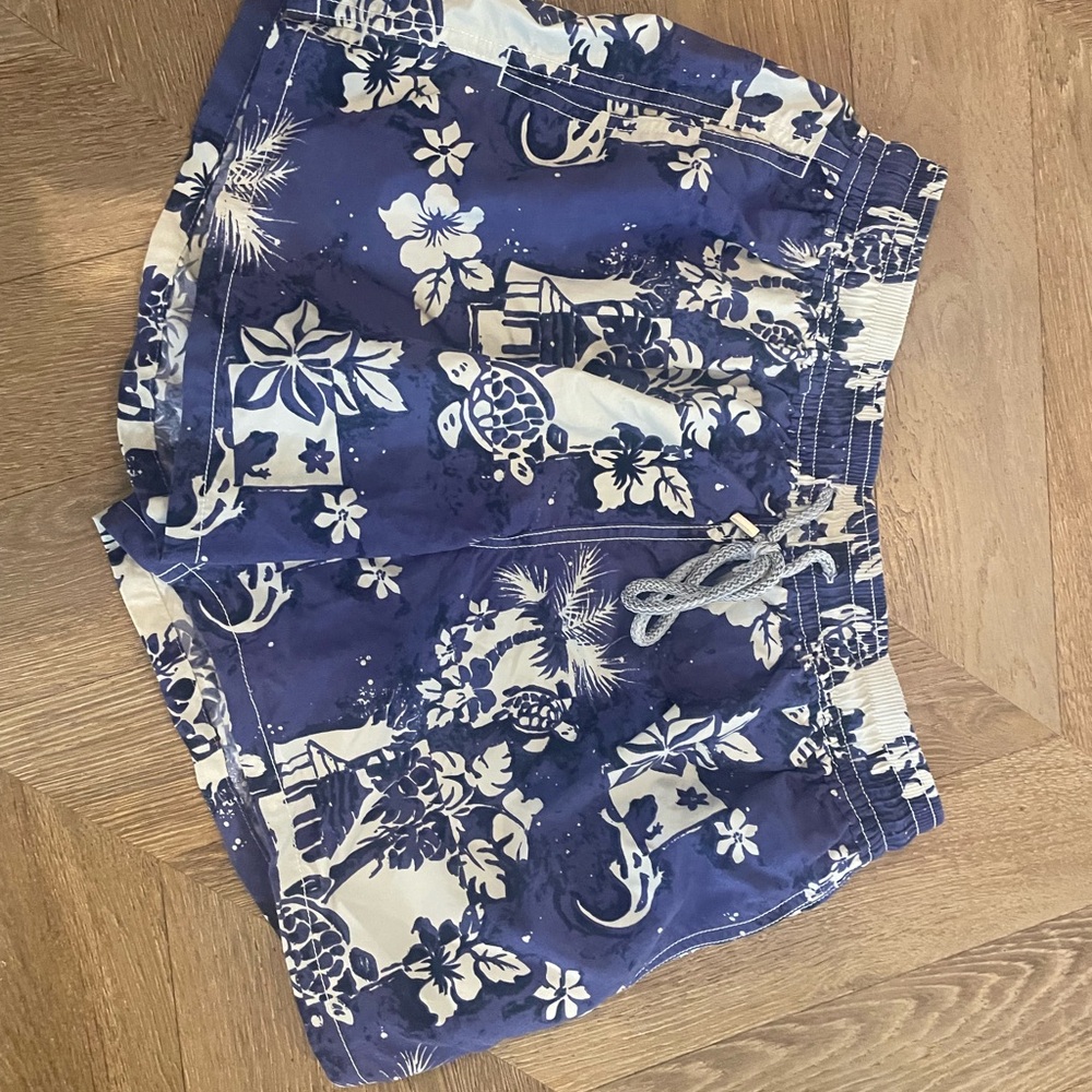 Everlast Kids Swim Trunks - Blue and White Floral